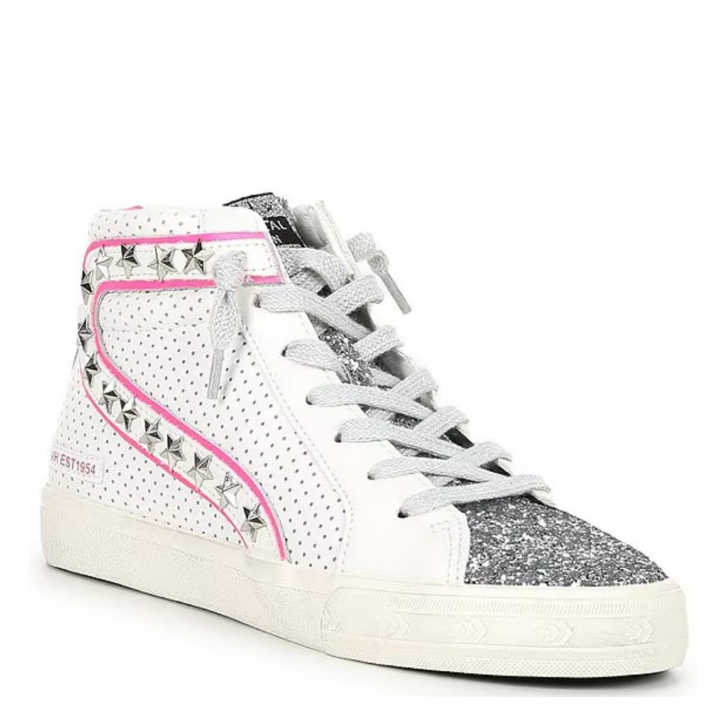Gadol Star Studded Glitter High-Top Retro Sneakers
